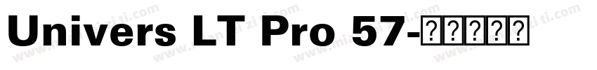 Univers LT Pro 57字体转换